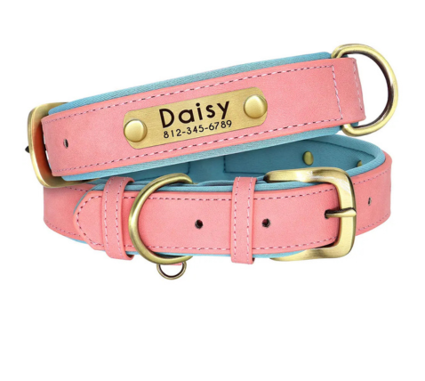 Customized Leather Dog Collar with Free Engraving 🐾