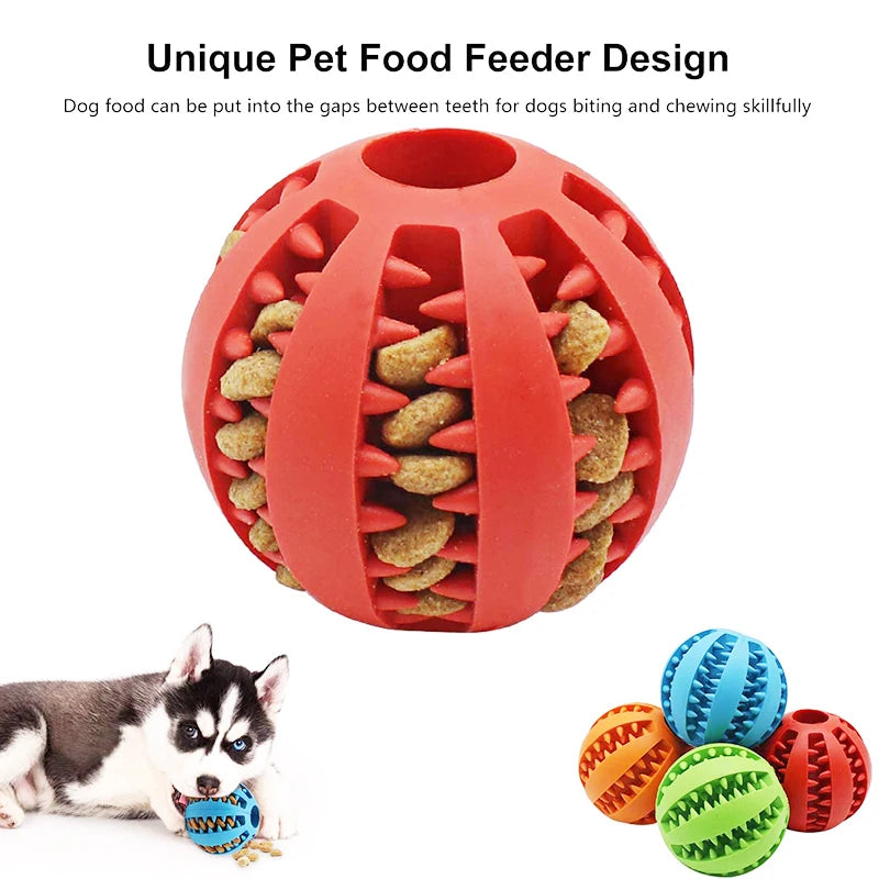 Natural Rubber Interactive Ball Toy –  Perfect for Chewing & Dental Care!