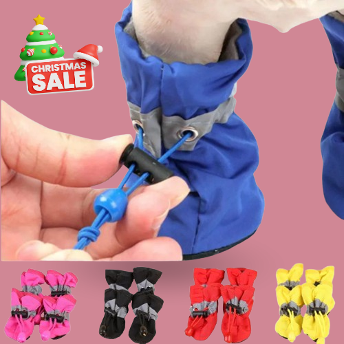 4PCS Waterproof Dog Shoes – Anti-Slip Rain Boots for Small Dogs and Cats