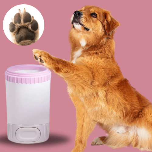 Semi-Automatic Dog Paw Cleaner Cup – Soft Silicone Needle Paw Washing Brush