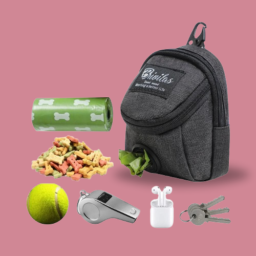 Portable Dog Treat Pouch with Poop Dispenser – Multifunctional Training Bag!