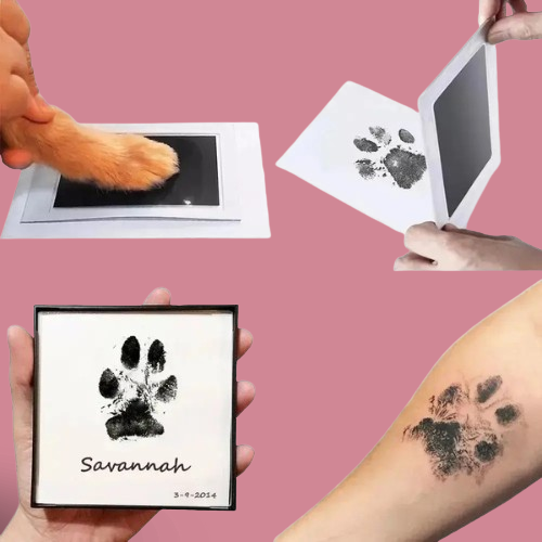 Paw Print Clean Touch Ink Pad – DIY Inkless Paw and Nose Print Kit for Pet Owners Keepsake