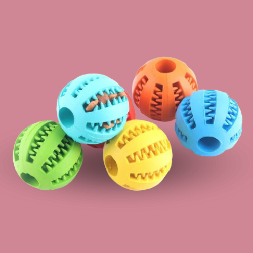 Natural Rubber Interactive Ball Toy –  Perfect for Chewing & Dental Care!