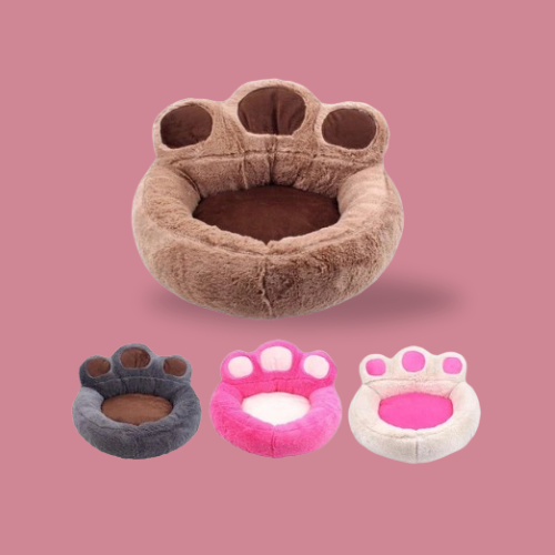 Paw Pet Bed – Warm & Cozy Nest for Cats and Small Dogs