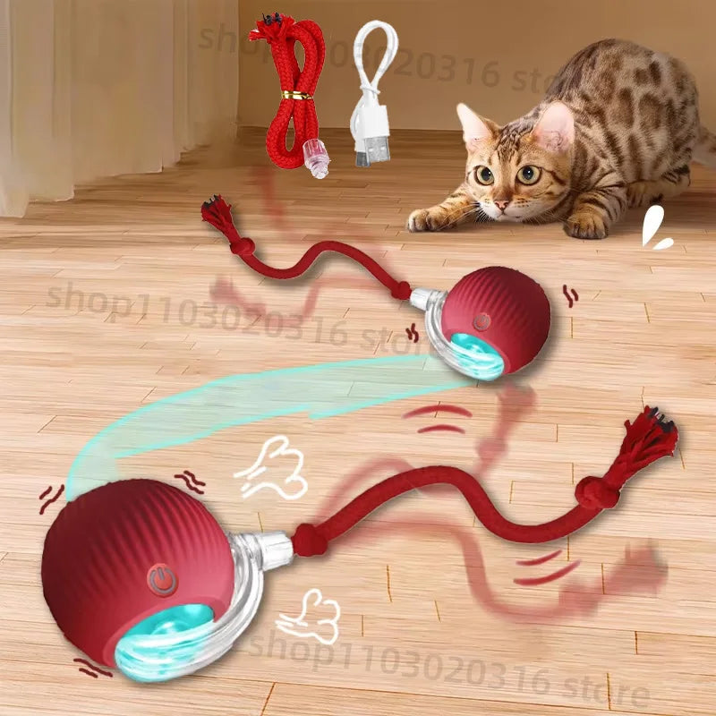 Automatic Cat Interactive Ball Toy – Rechargeable Smart Pet Teaser