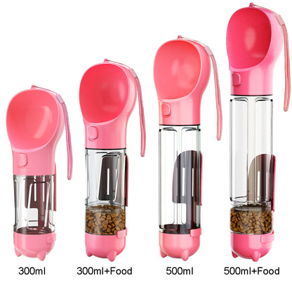 3-in-1 Portable Pet Water Bottle, Food Feeder, and Poop Dispenser 🐾