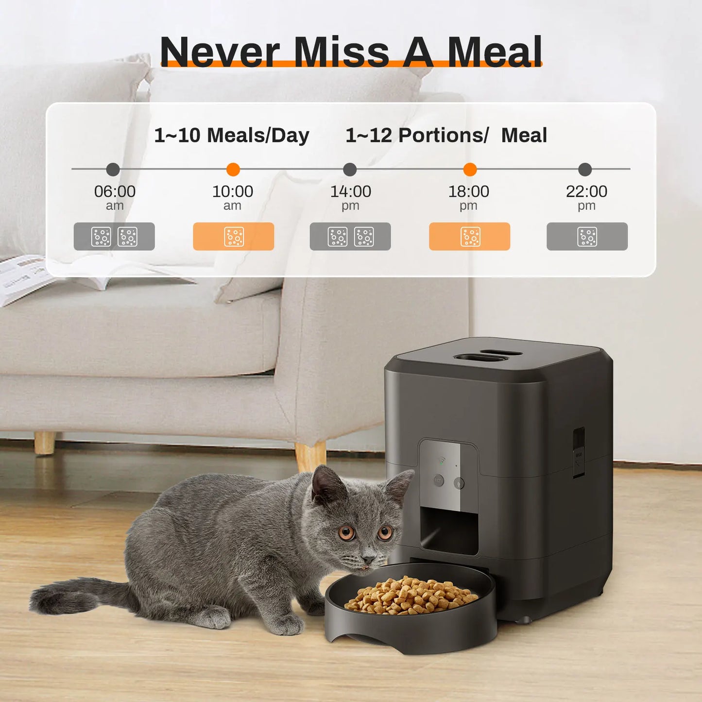 Smart Automatic Pet Feeder – Timed Food Dispenser for Cats & Dogs 🐾