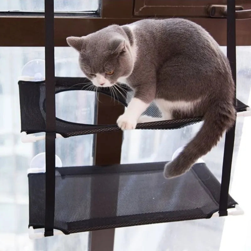 Cat Hammock Window Bed – Double-Decker Hanging Sunny Seat