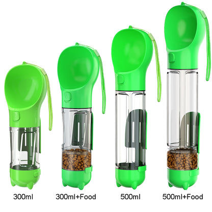 3-in-1 Portable Pet Water Bottle, Food Feeder, and Poop Dispenser 🐾