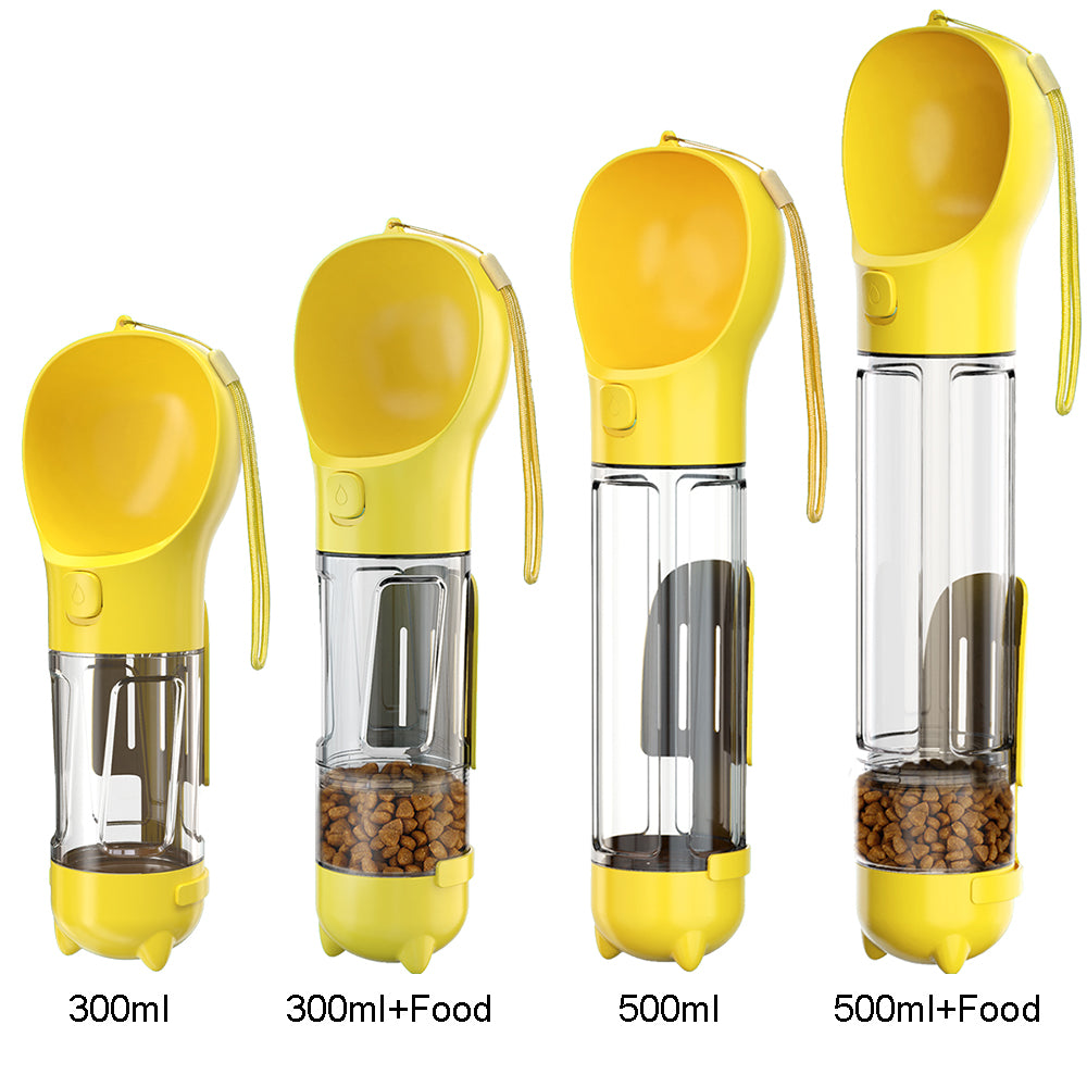 3-in-1 Portable Pet Water Bottle, Food Feeder, and Poop Dispenser 🐾