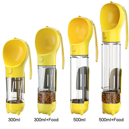 3-in-1 Portable Pet Water Bottle, Food Feeder, and Poop Dispenser 🐾